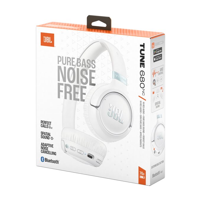JBL Tune 680NC - White - Wireless on-ear Noise cancelling headphones - Detailshot 15 image number null