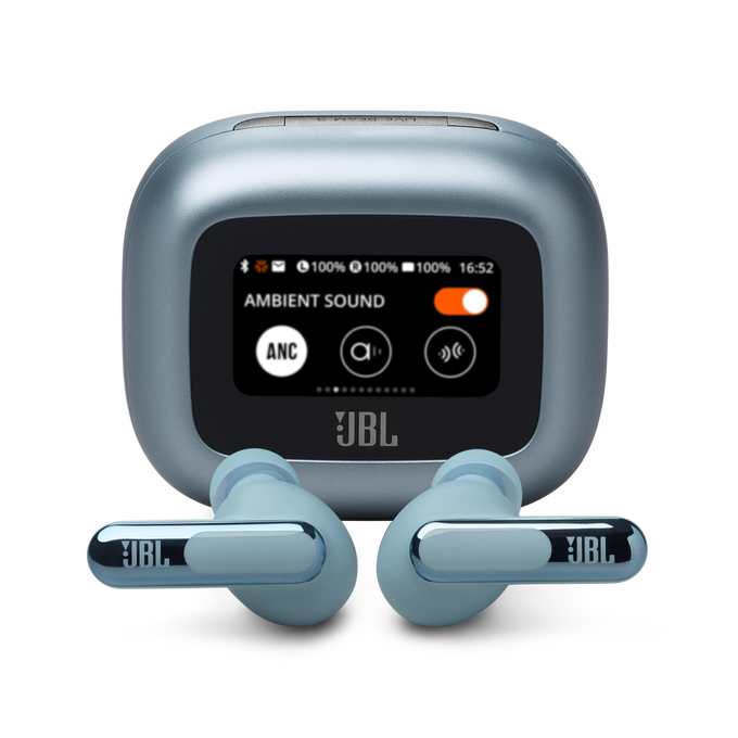 JBL Live Beam 3 - Blue - True wireless noise-cancelling closed-stick earbuds - Hero image number null