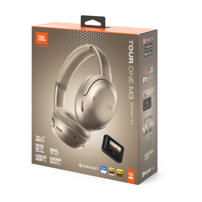 JBL Tour One M3 Smart Tx - Mocha - Wireless over-ear Noise Cancelling headphones with JBL Smart Tx - Detailshot 15 image number null