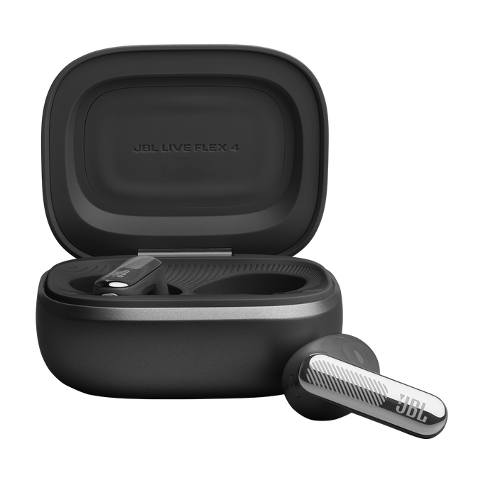 JBL Live Flex 4 - Black - True wireless Noise Cancelling earbuds - Bottom image number null