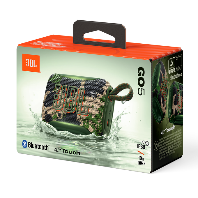 JBL Go 5 - Squad - Ultra-portable waterproof and drop-proof speaker with JBL legendary sound and ambient edge lighting - Detailshot 9 image number null