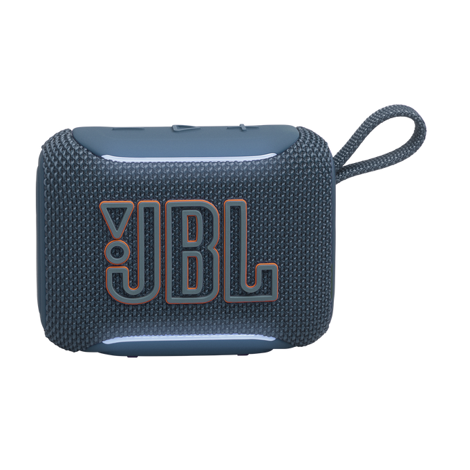 JBL Go 5 - Blue - Ultra-portable waterproof and drop-proof speaker with JBL legendary sound and ambient edge lighting - Front image number null