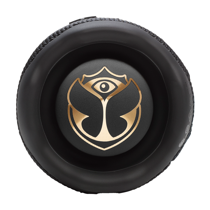 JBL Flip 7 Tomorrowland - Black - Portable waterproof and drop-proof speaker designed by JBL x Tomorrowland - Right image number null