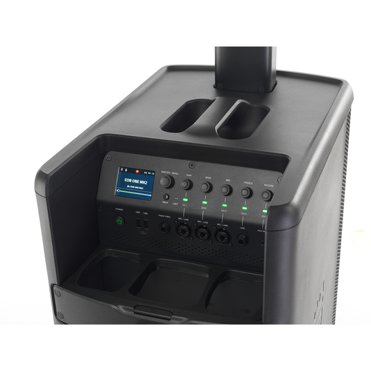 JBL EON ONE MK2 - Black - All-In-One, Battery-Powered Column PA with Built-In Mixer and DSP - Detailshot 4 image number null