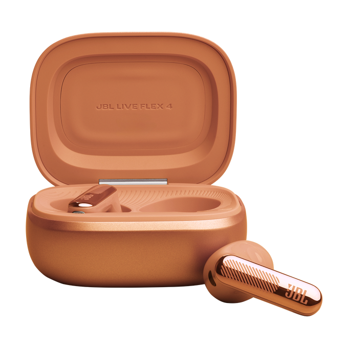 JBL Live Flex 4 - Orange - True wireless Noise Cancelling earbuds - Bottom image number null