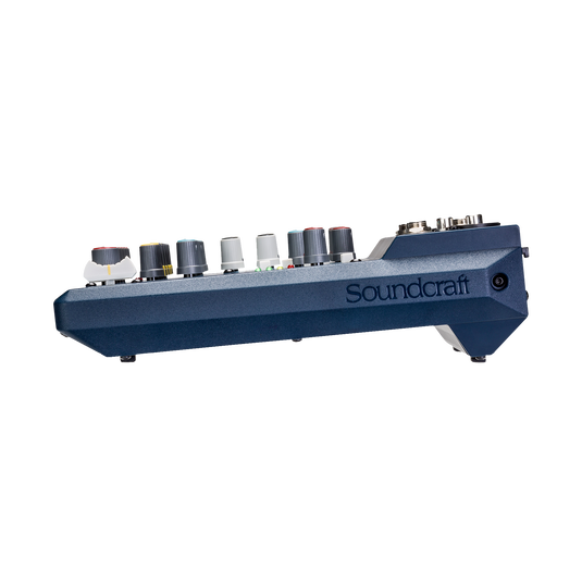Notepad-8FX - Dark Blue - Small-format analog mixing console with USB I/O and Lexicon effects - Left image number null