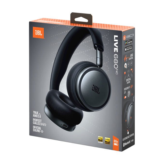 JBL Live 680NC - Black - Wireless on-ear Noise Cancelling headphones - Detailshot 15 image number null