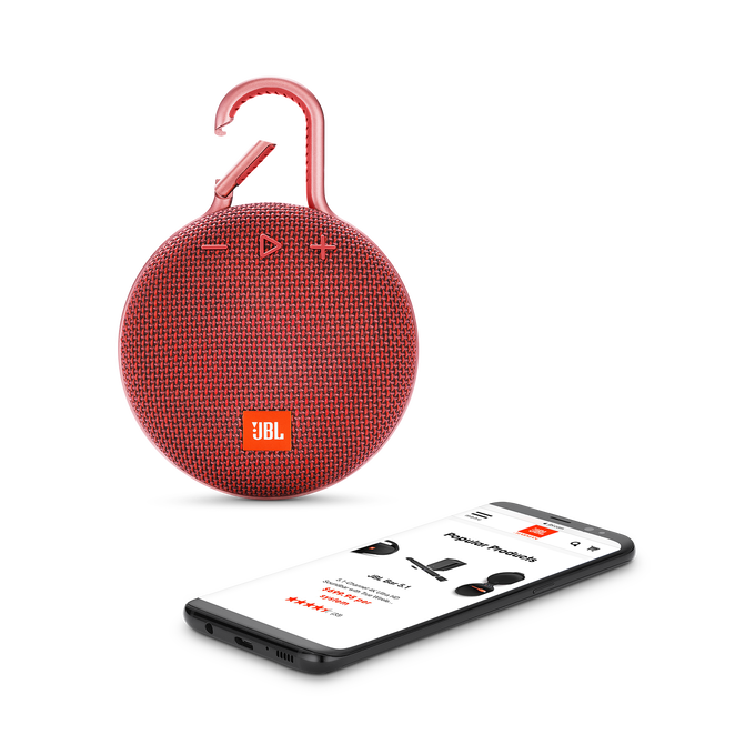 JBL Clip 3 - Fiesta Red - Portable Bluetooth&reg; speaker - Detailshot 1 image number null