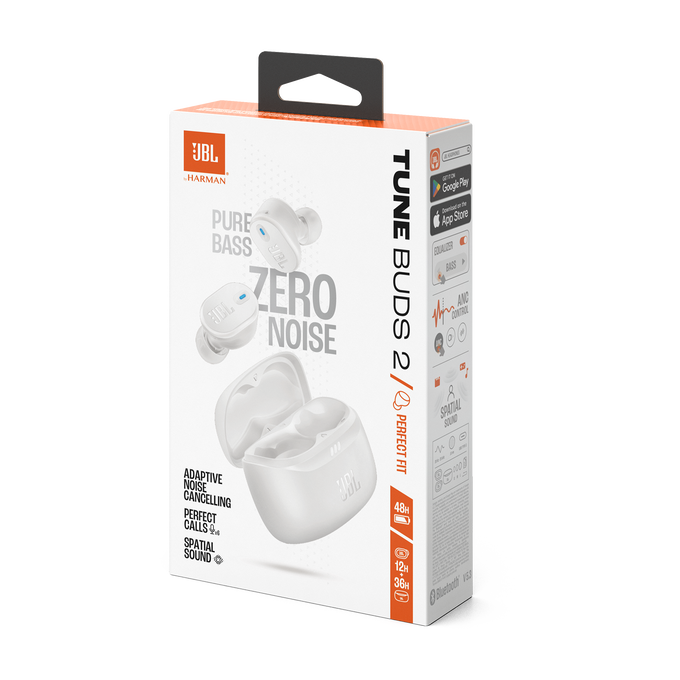 JBL Tune Buds 2 - White - True Wireless Noise Cancelling Earbuds - Detailshot 15 image number null