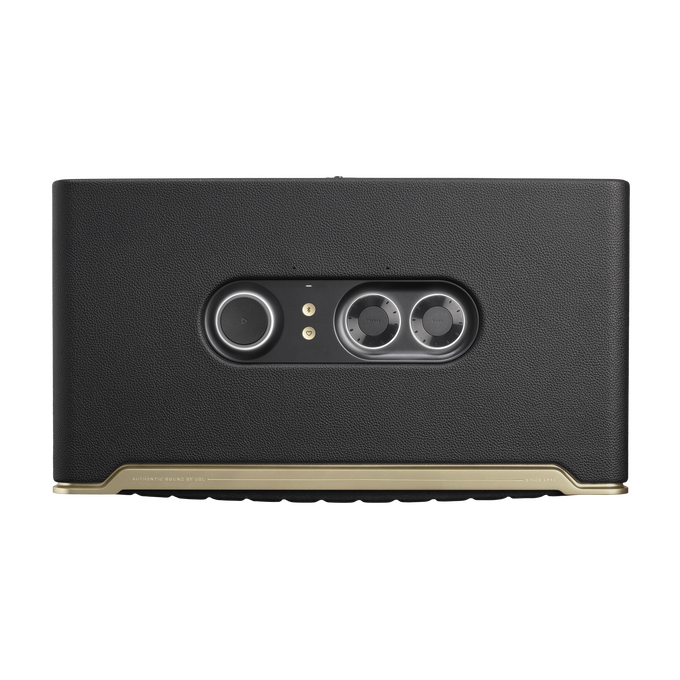 JBL Authentics 500 - Black - Hi-fidelity smart home speaker with Wi-Fi, Bluetooth and Voice Assistants with retro design. - Top image number null