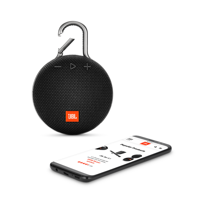 JBL Clip 3 - Midnight Black - Portable Bluetooth&reg; speaker - Detailshot 1 image number null