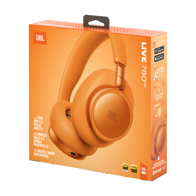 JBL Live 780NC - Orange - Wireless over-ear Noise Cancelling headphones - Detailshot 15 image number null