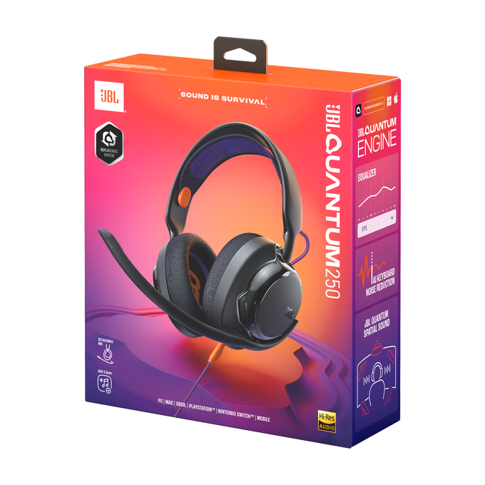 JBL Quantum 250 - Black - Wired multiplatform gaming headset - Detailshot 15 image number null