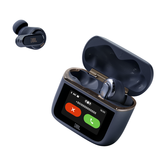 JBL Tour Pro 3 - Blue - True Wireless Noise Cancelling earbuds with Smart Charging Case&trade; - Detailshot 4 image number null