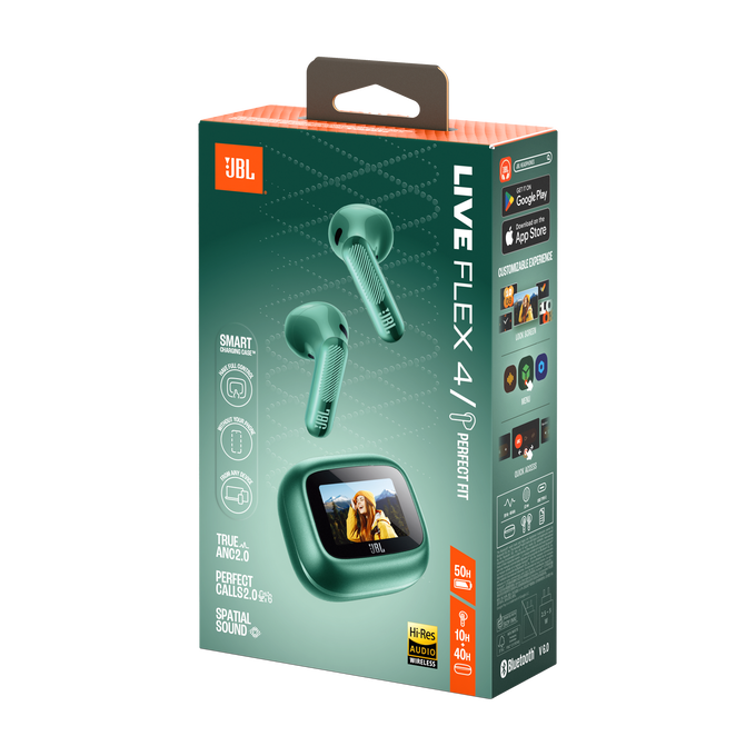 JBL Live Flex 4 - Green - True wireless Noise Cancelling earbuds - Detailshot 15 image number null