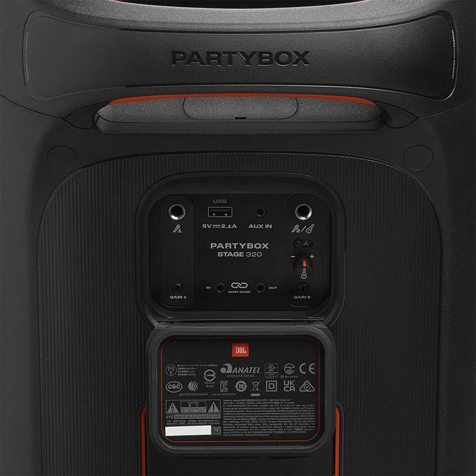 JBL PartyBox Stage 320 - Black - Portable party speaker with wheels - Detailshot 4 image number null