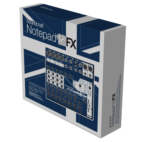 Notepad-12FX | Small-format analog mixing console with USB I/O and