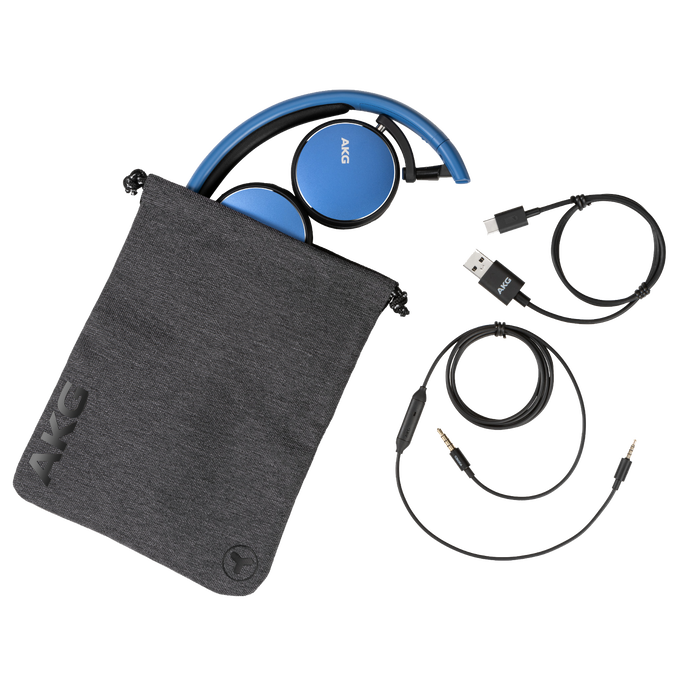 AKG Y400 WIRELESS - Blue - Wireless mini on-ear headphones - Detailshot 3 image number null