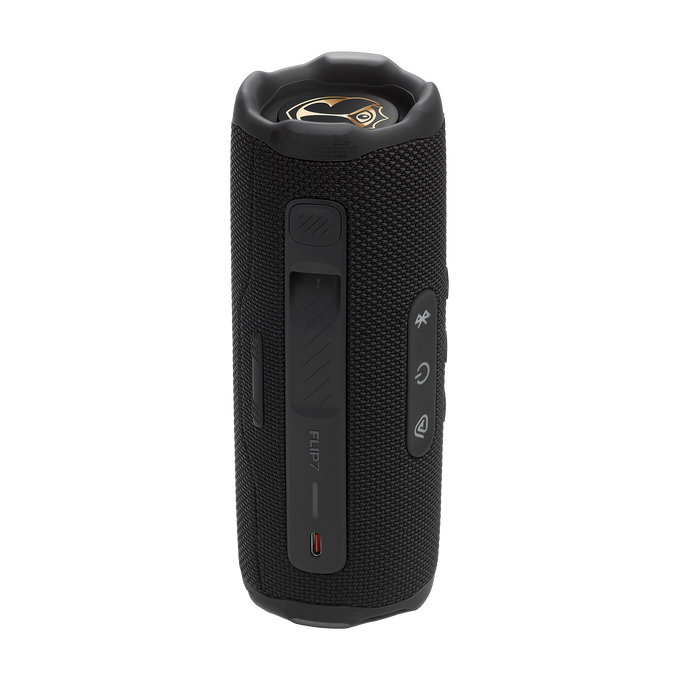 JBL Flip 7 Tomorrowland - Black - Portable waterproof and drop-proof speaker designed by JBL x Tomorrowland - Back image number null