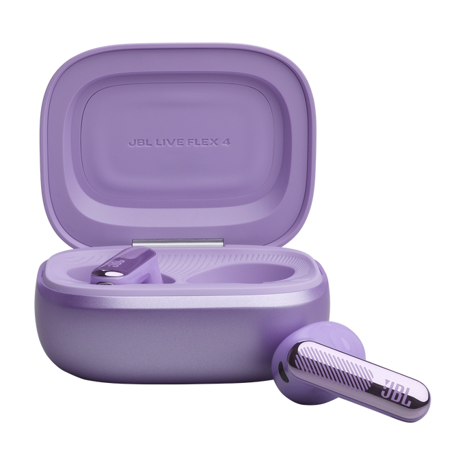 JBL Live Flex 4 - Purple - True wireless Noise Cancelling earbuds - Bottom image number null