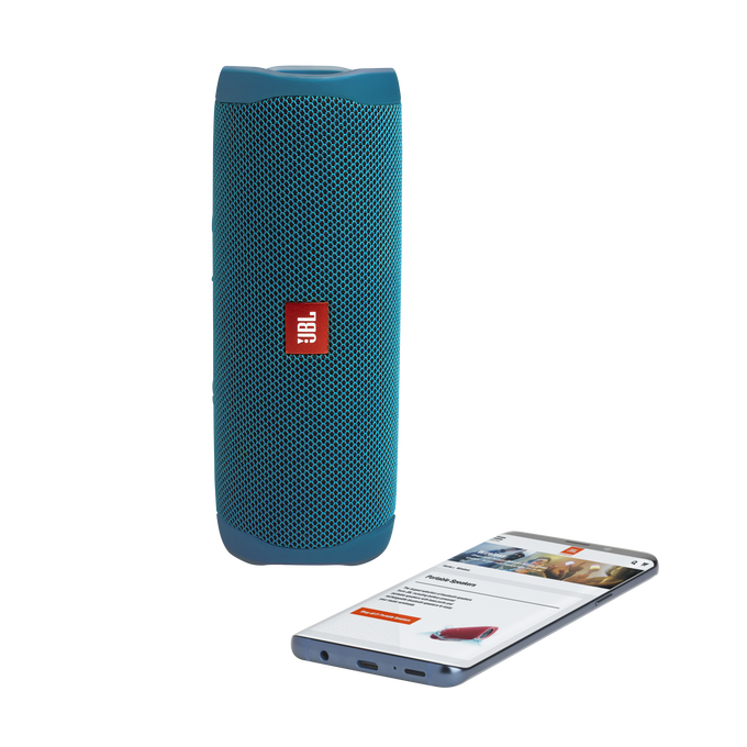 JBL Flip 5 Eco edition - Ocean Blue - Portable Speaker - Eco edition - Detailshot 1 image number null