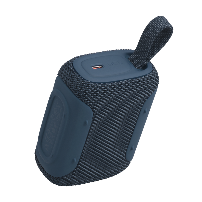 JBL Go 5 - Blue - Ultra-portable waterproof and drop-proof speaker with JBL legendary sound and ambient edge lighting - Back image number null