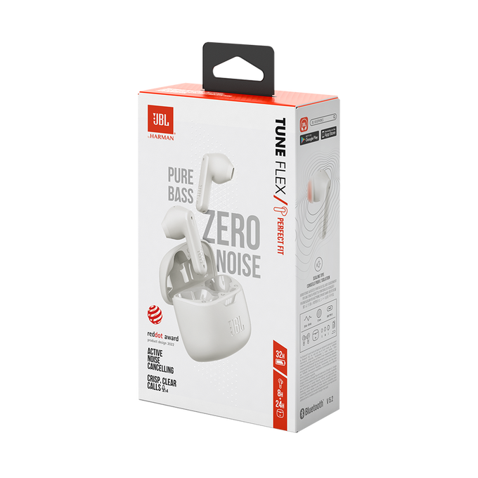 JBL Tune Flex - White - True wireless Noise Cancelling earbuds - Detailshot 15 image number null