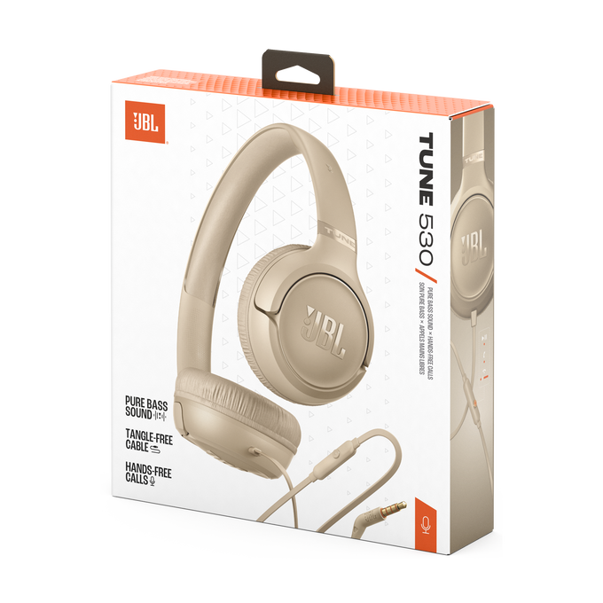 JBL Tune 530 Wired - Beige - Wired on-ear headphones - Detailshot 15 image number null