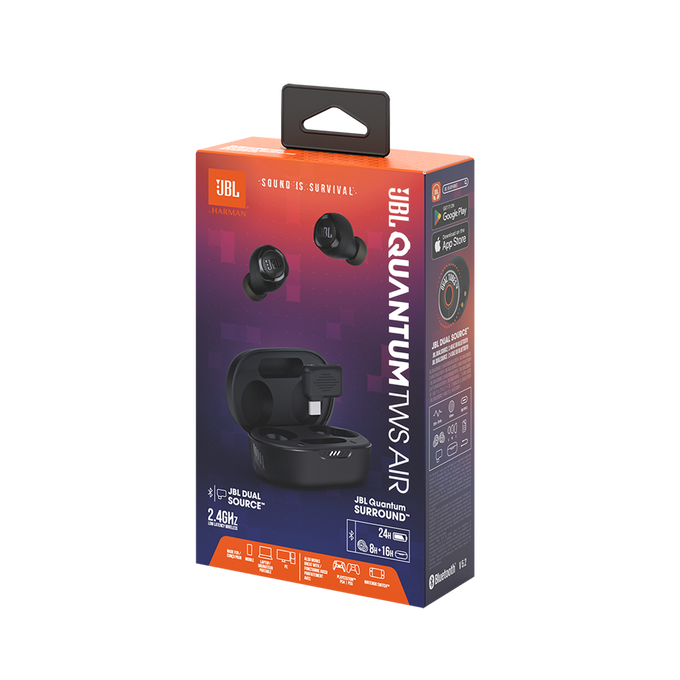 JBL Quantum TWS Air - Black - True wireless gaming earbuds - Detailshot 15 image number null