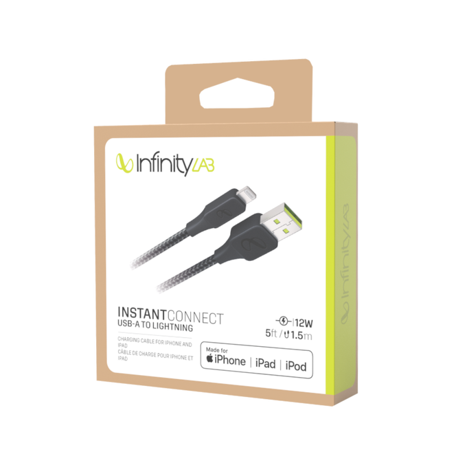 InstantConnect USB-A to Lightning - Black - Charging cable for iPhone® and iPad® - Detailshot 5 image number null