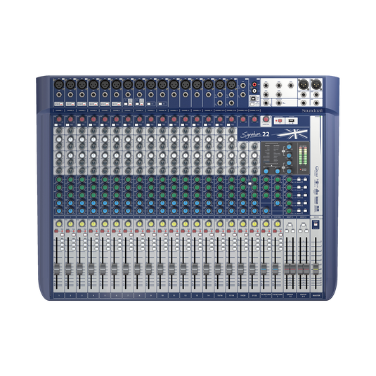 Signature 22 - Dark Blue - 22-input analogue mixer with onboard effects - Front image number null