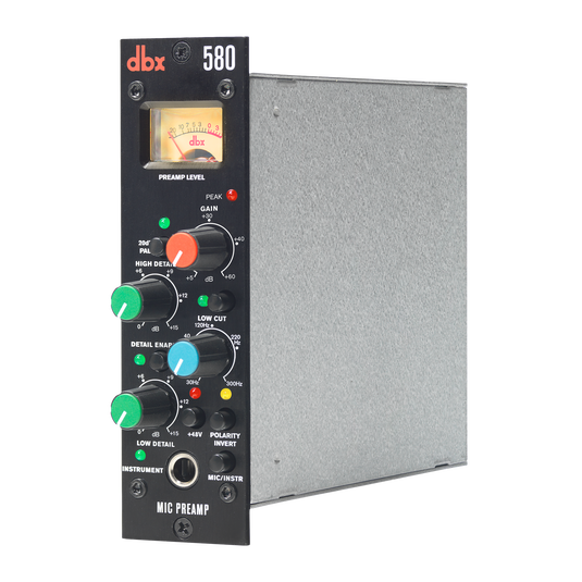 580 - Black - Mic Preamp - 500 Series - Detailshot 1 image number null