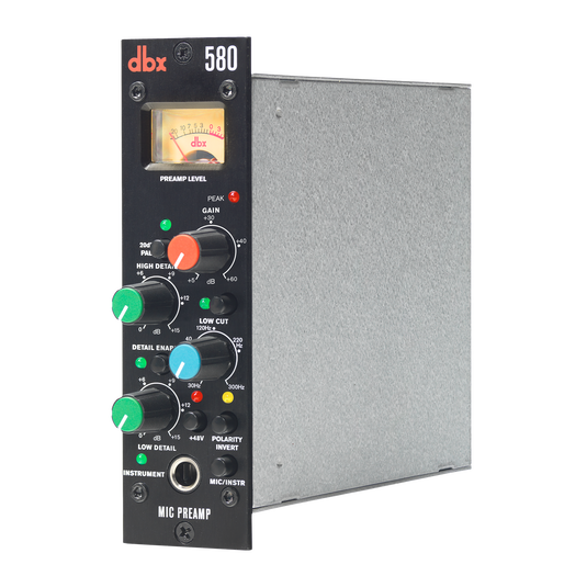580 - Black - Mic Preamp - 500 Series - Detailshot 1 image number null