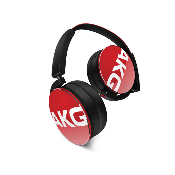 Y50 - Red - On-ear headphones with AKG-quality sound, smart styling, snug fit and detachable cable with in-line remote/mic - Hero image number null