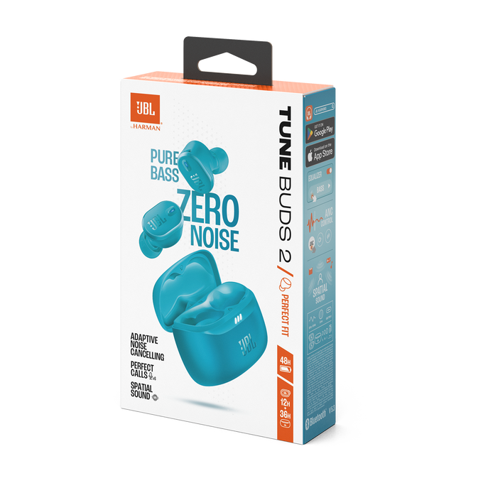 JBL Tune Buds 2 - Turquoise - True Wireless Noise Cancelling Earbuds - Detailshot 15 image number null