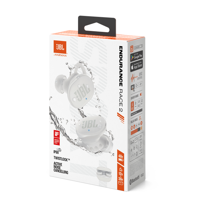 JBL Endurance Race 2 - White - Waterproof sports true wireless earbuds - Detailshot 15 image number null