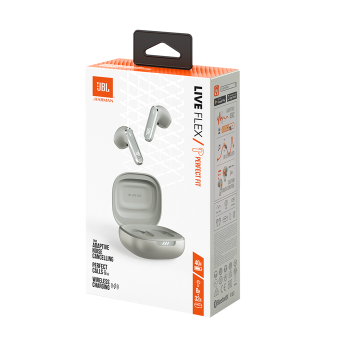 JBL Live Flex - Silver - True wireless Noise Cancelling earbuds - Detailshot 11 image number null