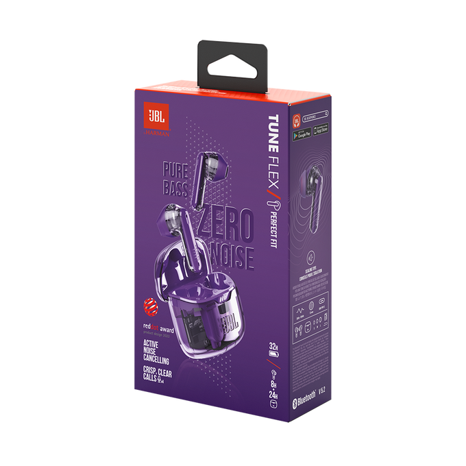 JBL Tune Flex Ghost Edition - Ghost Purple - True wireless Noise Cancelling earbuds - Detailshot 15 image number null
