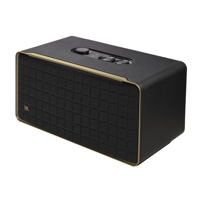 JBL Authentics 500 - Black - Hi-fidelity smart home speaker with Wi-Fi, Bluetooth and Voice Assistants with retro design. - Detailshot 1 image number null