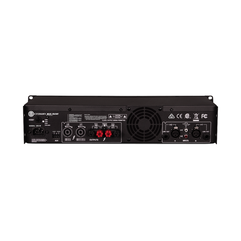 XLS 1502 - Black - Two-channel, 525W @ 4Ω power amplifier - Back image number null
