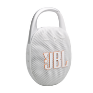 JBL Clip 5 - White - Ultra-portable waterproof speaker - Hero