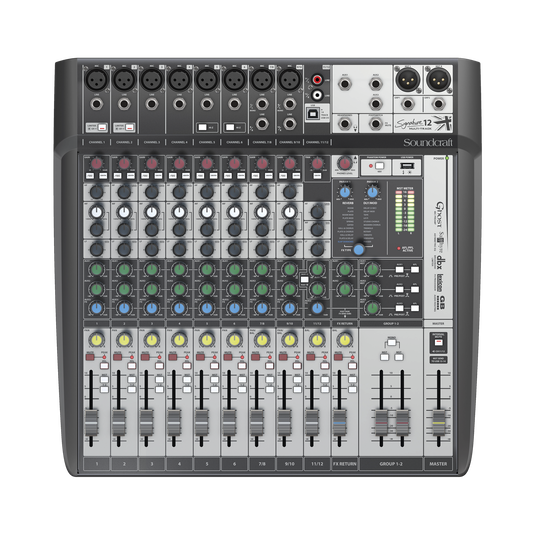Signature 12 MTK - Black - 12-input analogue mixer with onboard effects and multi-track USB recording and playback - Hero image number null