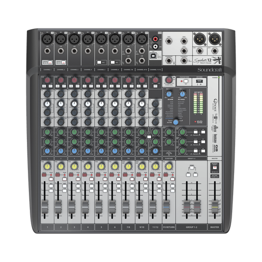 Signature 12 MTK - Black - 12-input analogue mixer with onboard effects and multi-track USB recording and playback - Hero image number null