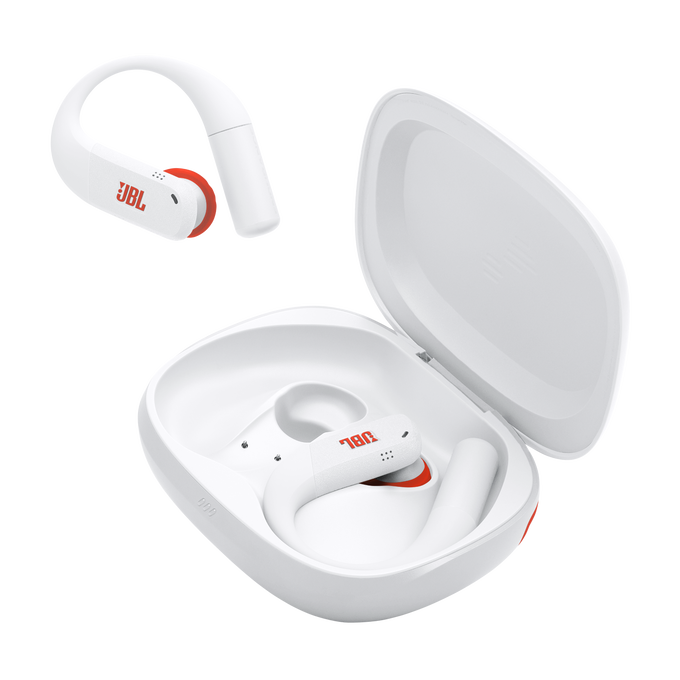 JBL Endurance Peak 4 - White - True Wireless Noise Cancelling Sport Earbuds - Detailshot 8 image number null