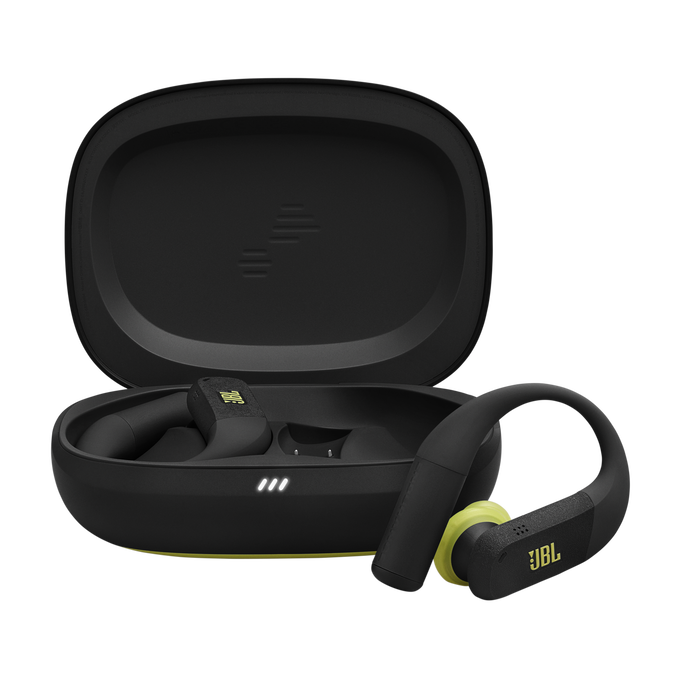 JBL Endurance Peak 4 - Black / Lime - True Wireless Noise Cancelling Sport Earbuds - Hero image number null