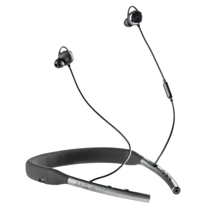 AKG N200NC Wireless - Grey - Wireless, Adaptive Noise Cancelling In-Ear Headphones - Hero image number null