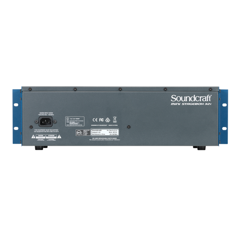 Mini Stagebox 32i - Black - Compact Digital Stageboxe with Remote Controlled I/O - Back image number null