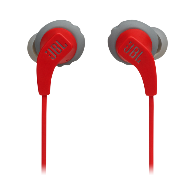 JBL Endurance RUNBT - Red - Sweatproof Wireless In-Ear Sport Headphones - Front image number null
