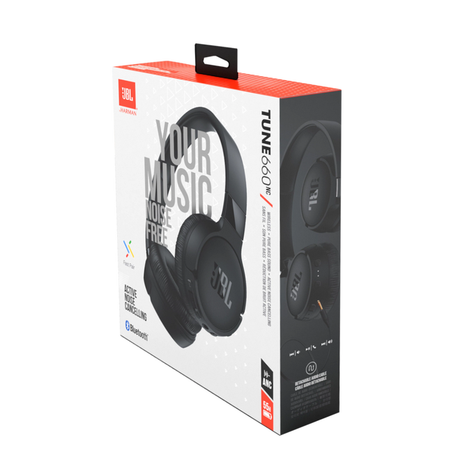 JBL Tune 660NC - Black - Wireless, on-ear, active noise-cancelling headphones. - Detailshot 10 image number null