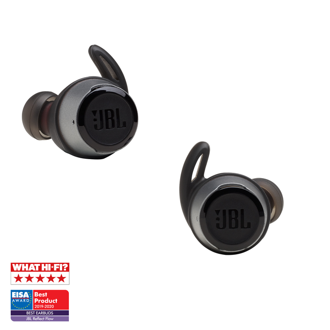 JBL Reflect Flow - Black - Waterproof true wireless sport earbuds - Detailshot 3 image number null